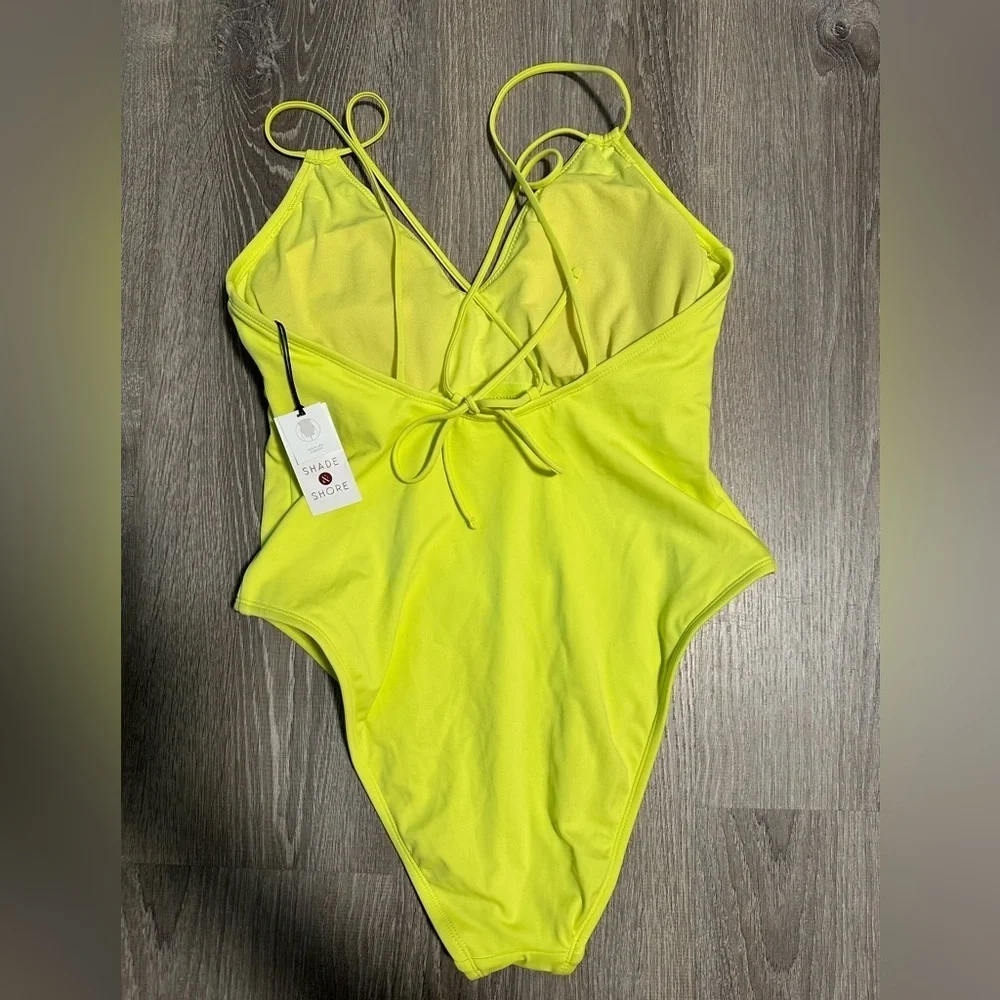 Neon Yellow Cheeky One Piece Swimsuit NWT